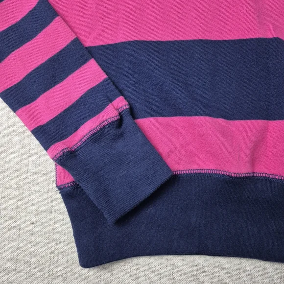 NWT Polo Ralph Lauren Striped Sweatshirt | Pink & Navy | Medium (8-10) - Picture 9 of 9